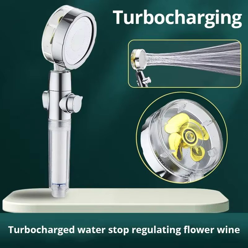 Pommeau de douche à hélice, filtre en coton, turbocompressé, haute pression, déterminer la buse de douche, nouveau