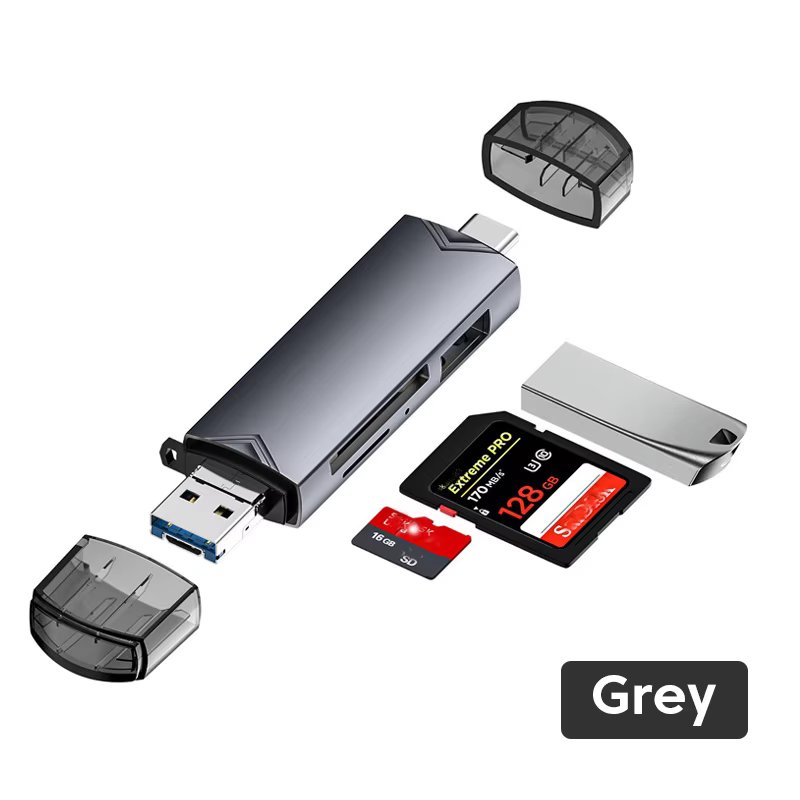6 in1 Card Grey