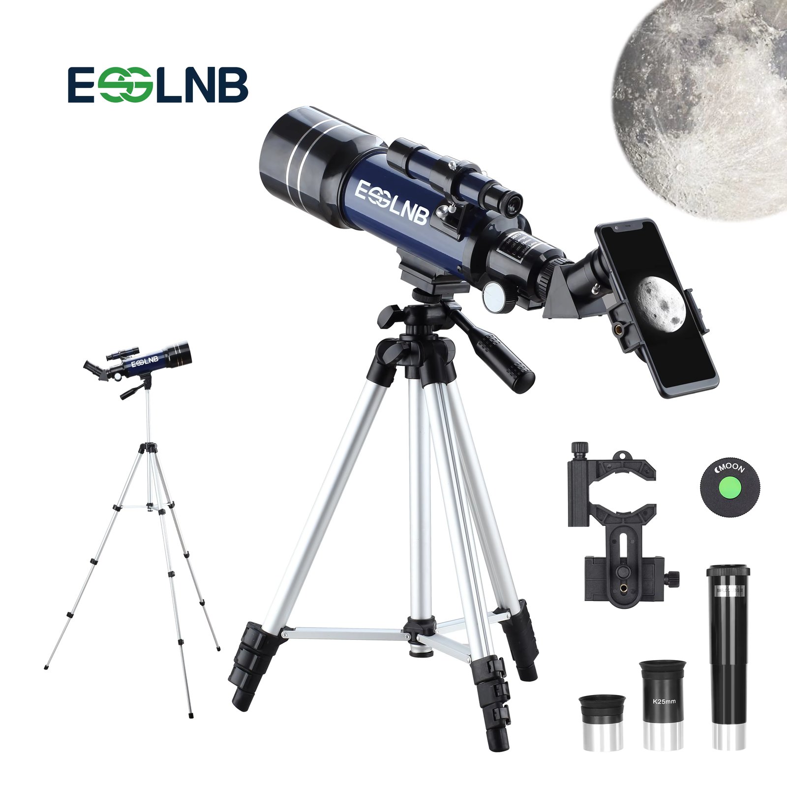 Telescope 36070 with High Tripod Mobile Holder 14X-180X for Moon Watching Kids Christmas Birthday Gift