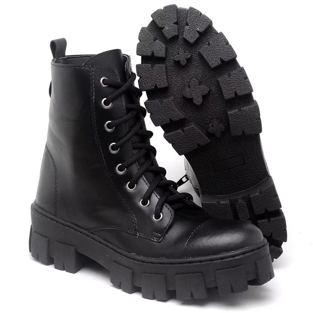 Modelo Tradorada Bloqueira  Coturno Bota Feminina Estilo Conforto e Macio do 33  ao 39Modelo Tradorada Bloqueira  Coturno Bota F