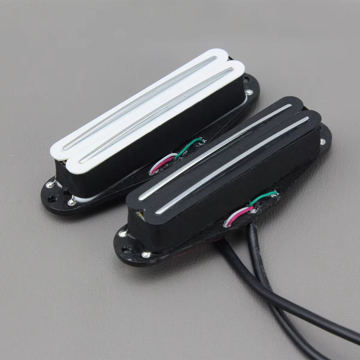 FLEOR Alnico 5 Dual Hot Dual Rails Pickup Humbucker Pickup 4-conductors Guitar Parts