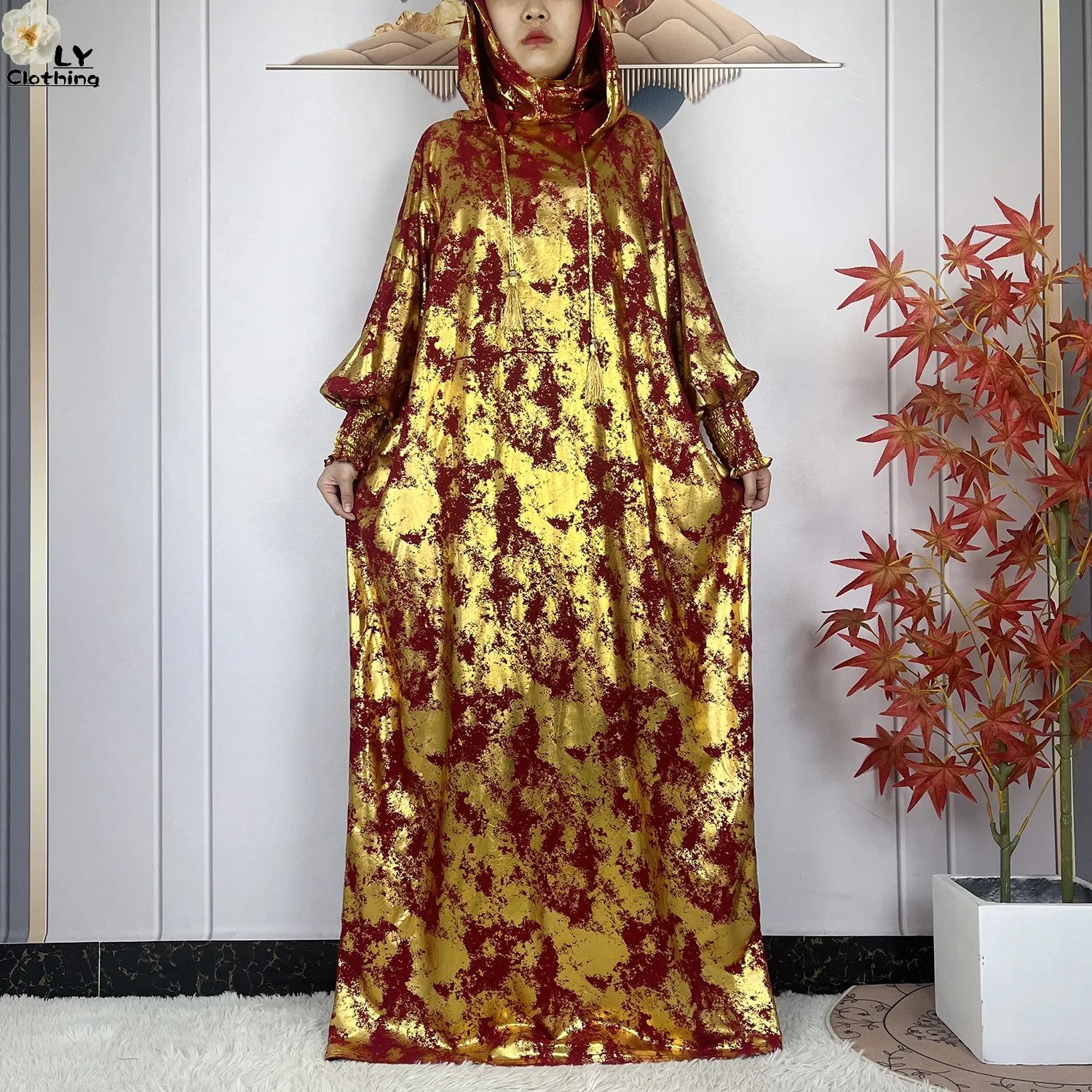 2024New Muslim For Women Ramadan Prayer Loose Abaya Dubai Turkey Middle East Femme Islamic Robe Cotton African traditional Dress