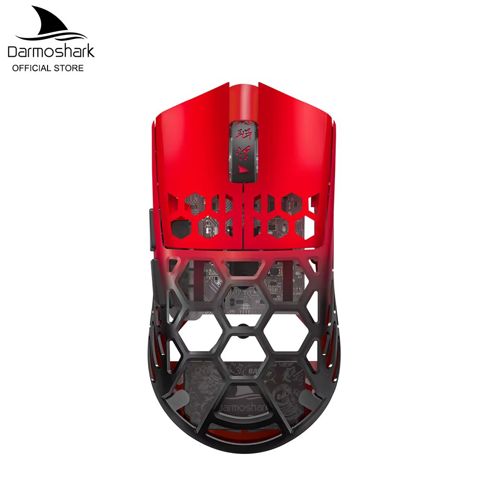 Darmoshark Official Store M2 Gaming Mouse  Wireless Bluetooth PAM3395 Nordic N52840 26k DPI TTC Magnesium Alloy Hollow Design