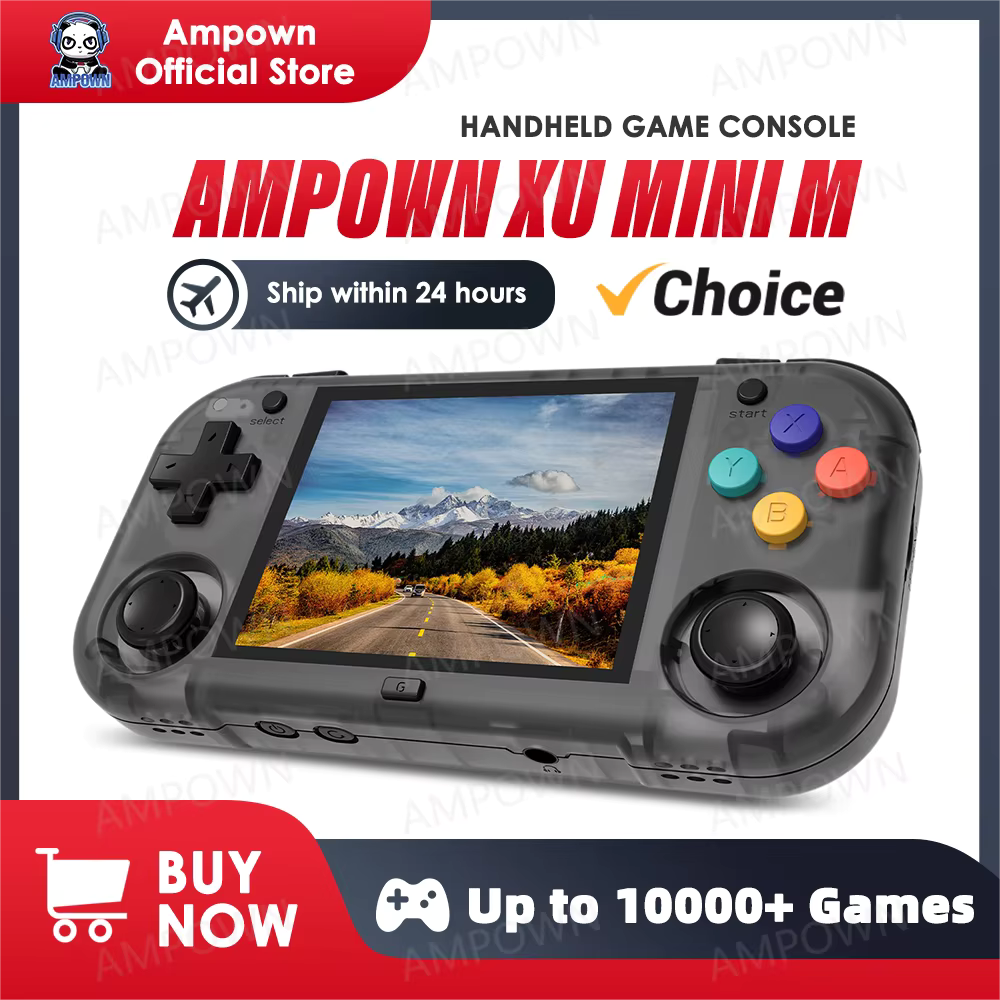 Ampown XU MINI M Handheld Game Console 2.8'' Screen Linux OS MINIM Retro Simulator Video Player Portable Console Children Gifts