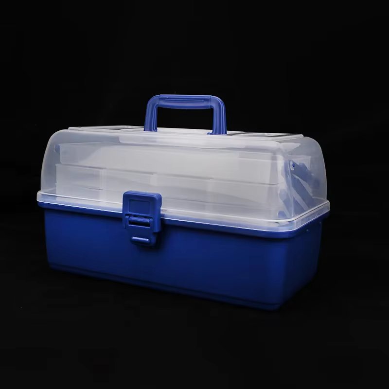 Portable Fishing  Case Tackle Box Plastic Waterproof equipment Fish Lure 4 layers