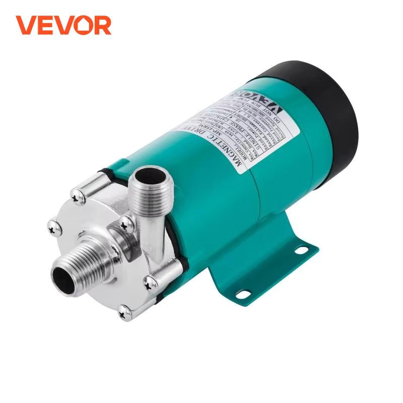 VEVOR Magnetic Beer Pump Homebrew Brewing MP-15RP Food Grade 304 Stainless Steel High Temperature 120 ℃ 1/2" MPT for Brewery Bar