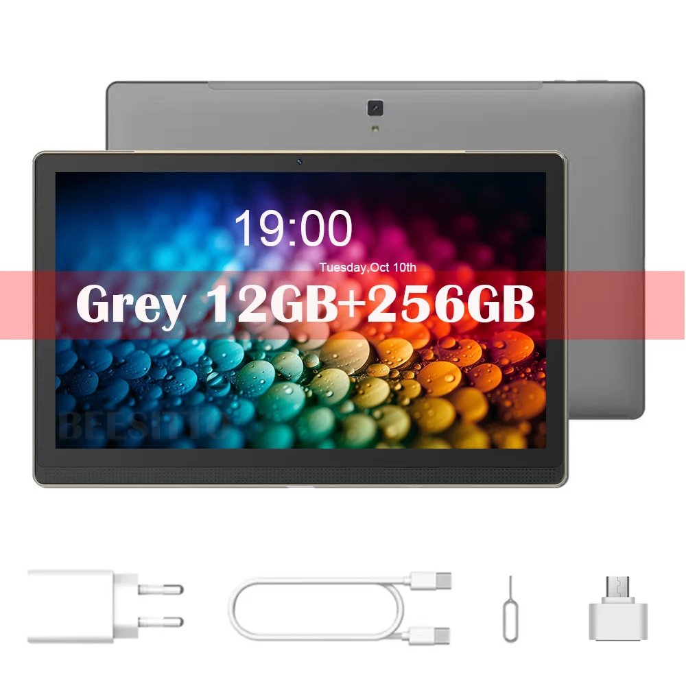 Global Version 14.1 Inch Tablet PC Big Screen 1920x1080 IPS Deca Core 12+256GB Tablet 14 Inch Android 12 4G LTE Game Study PAD
