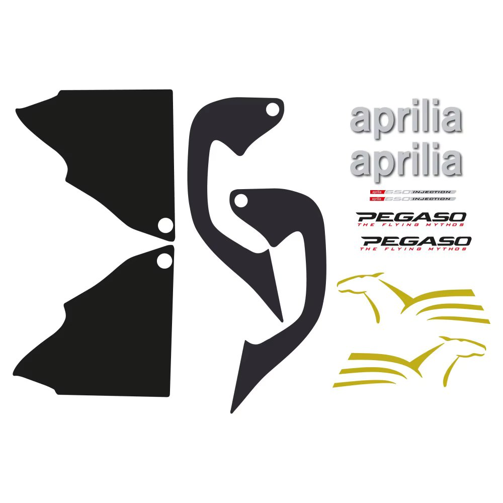 Trail Motorbike compatible sticker kit Gold Aprilia Pegaso 650 ie 2003