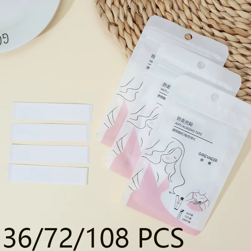 36/72/108 PCS Womens Fashion Clear Double Sided Tape For Clothing And Body Transparent Strong Adhesive All Skin Tones and Fabric