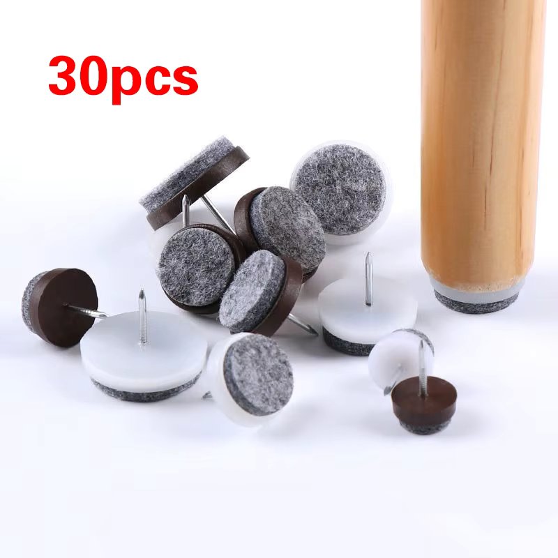30pcs/pack Felt Foot Pad Skid Glide Nail Protector Furniture Chair Table Leg for Home14mm/17mm/20mm/22mm/24mm/28mm