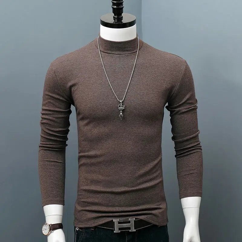 high collar brown