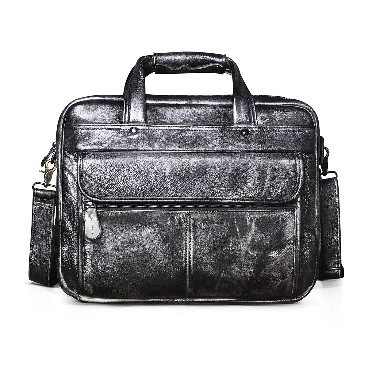 Men Oil Waxy Leather Antique Design Business Briefcase Laptop Document Case Fashion Attache Messenger Bag Tote Portfolio 7146