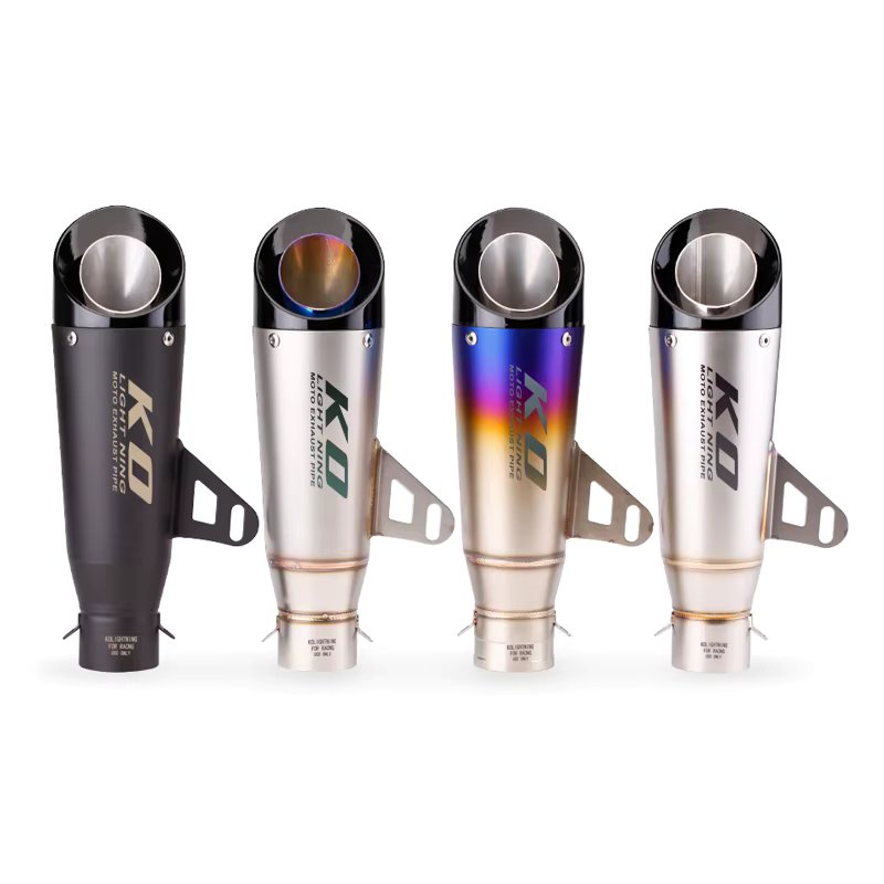 51mm Universal Motorcycle Exhaust Muffler 310mm Stainless Steel  Exhaust System Modified For ATV Street Bike Scooter
