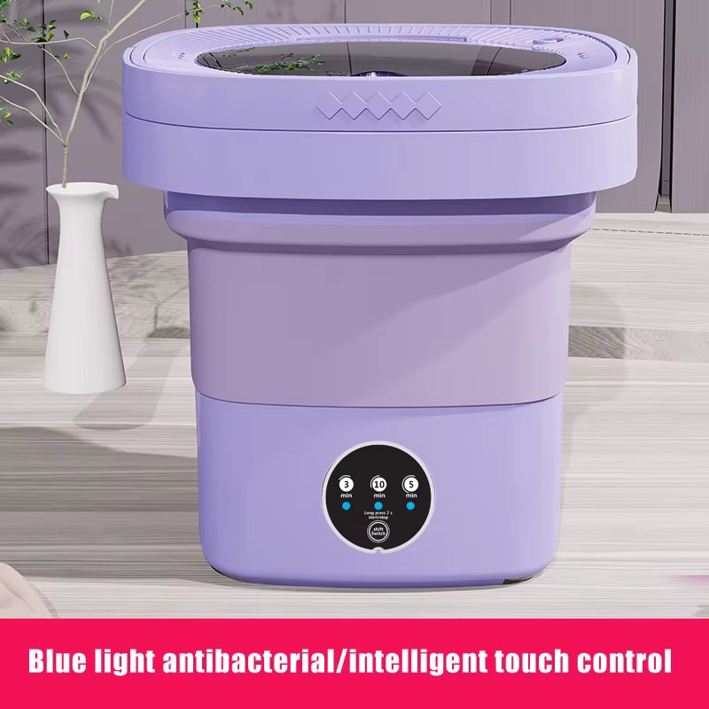 7L Portable Washing Machine folk wide Capacity Clothes Spin Dryer Bucket Travel Underwear Socks Ultrasonic Mini wash