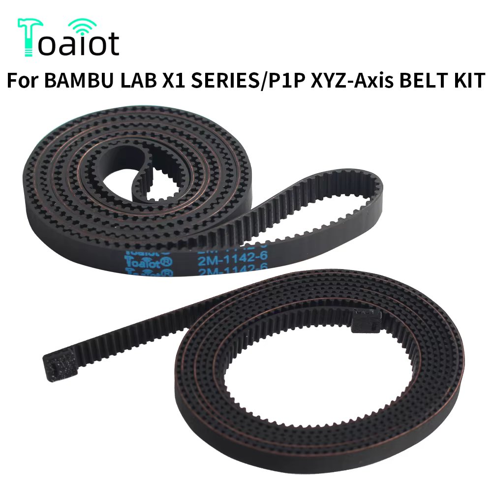 Belt For Bambu Lab X1 X1S P1P P1S X Y Z-axis Synchronous Belt Fiberglass Rubber 1142mm 1442mm for X1 series P1P 3D Printer Parts