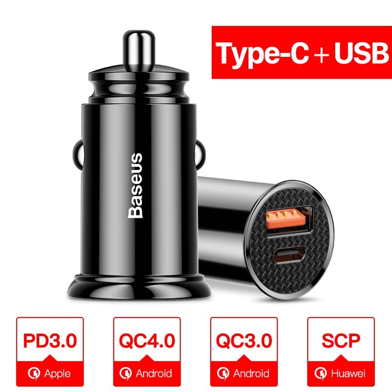 30W Type C USB Black