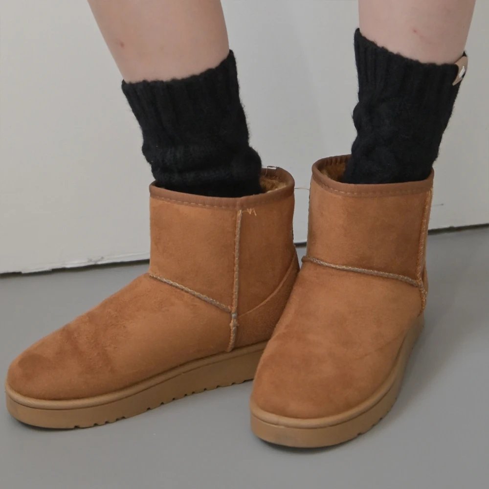 Wool Cable Knit Socks_Black