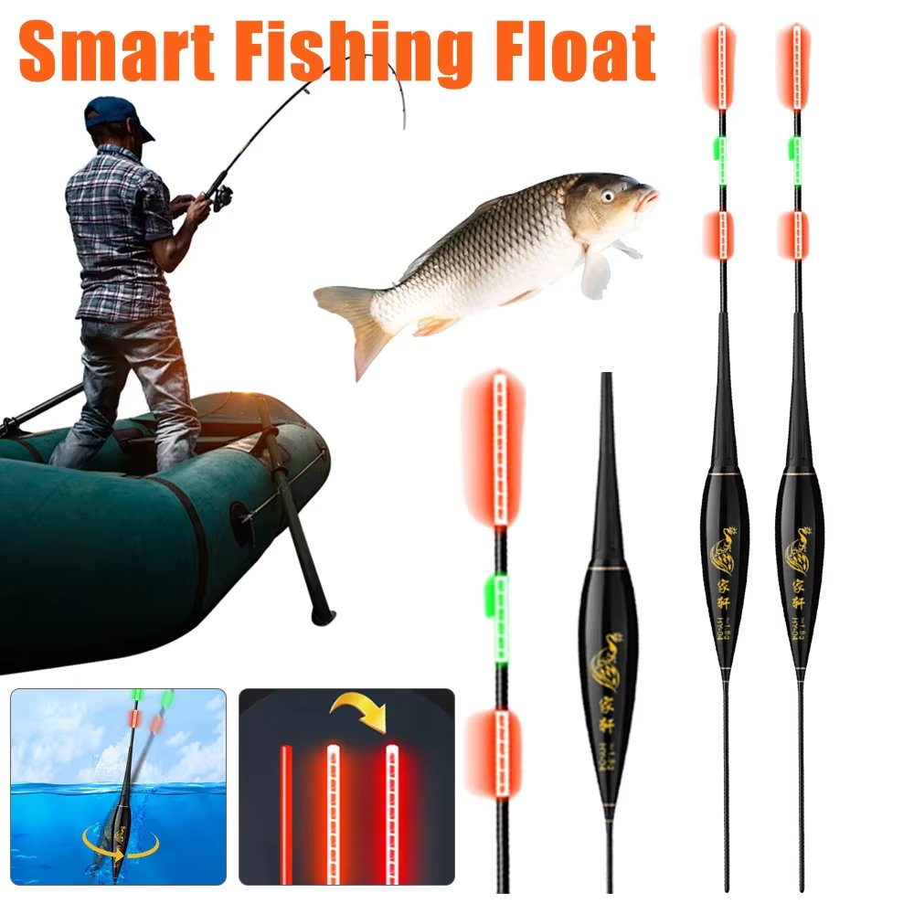1/2PCS Fishing Float Gravity Sensor Chip Electronic Rocky Fishing Float High Sensitivity Night Fishing USB Charging Fishing Tool