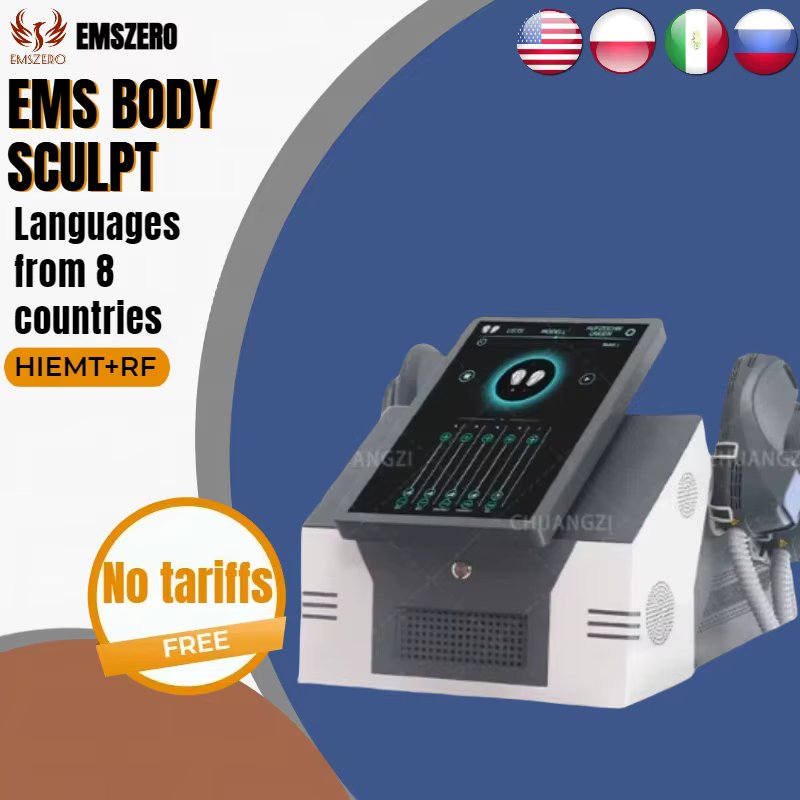 EMSzero EMS Sculpting Machine 15T Electro Magnetic Muscle Stimulator 6500W Slimming Machine Weight Loss Device