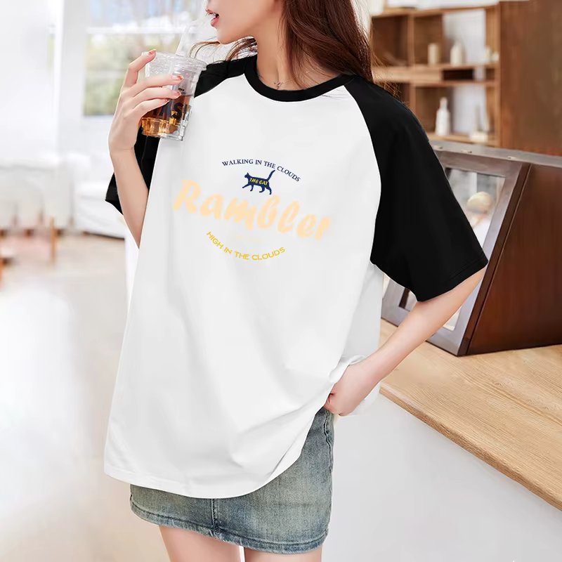 Men's and Women's Summer Learring Nao 100% Color-colored Overfit Half-sleeved T-shirt Long Tea M ~ 2XL self-made TS2869