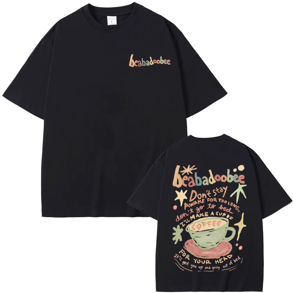 Beabadoobee Graphic Print T-shirt Men Women Fashion Vintage Oversized T Shirts Unisex Casual Pure Cotton Tshirt Y2k Streetwear