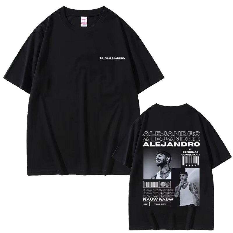 Singer Rauw Alejandro Todo De Ti Album Graphic Printed Tshirt Male Hip Hop Oversized T-shirts Men Women Fashion Vintage T Shirt
