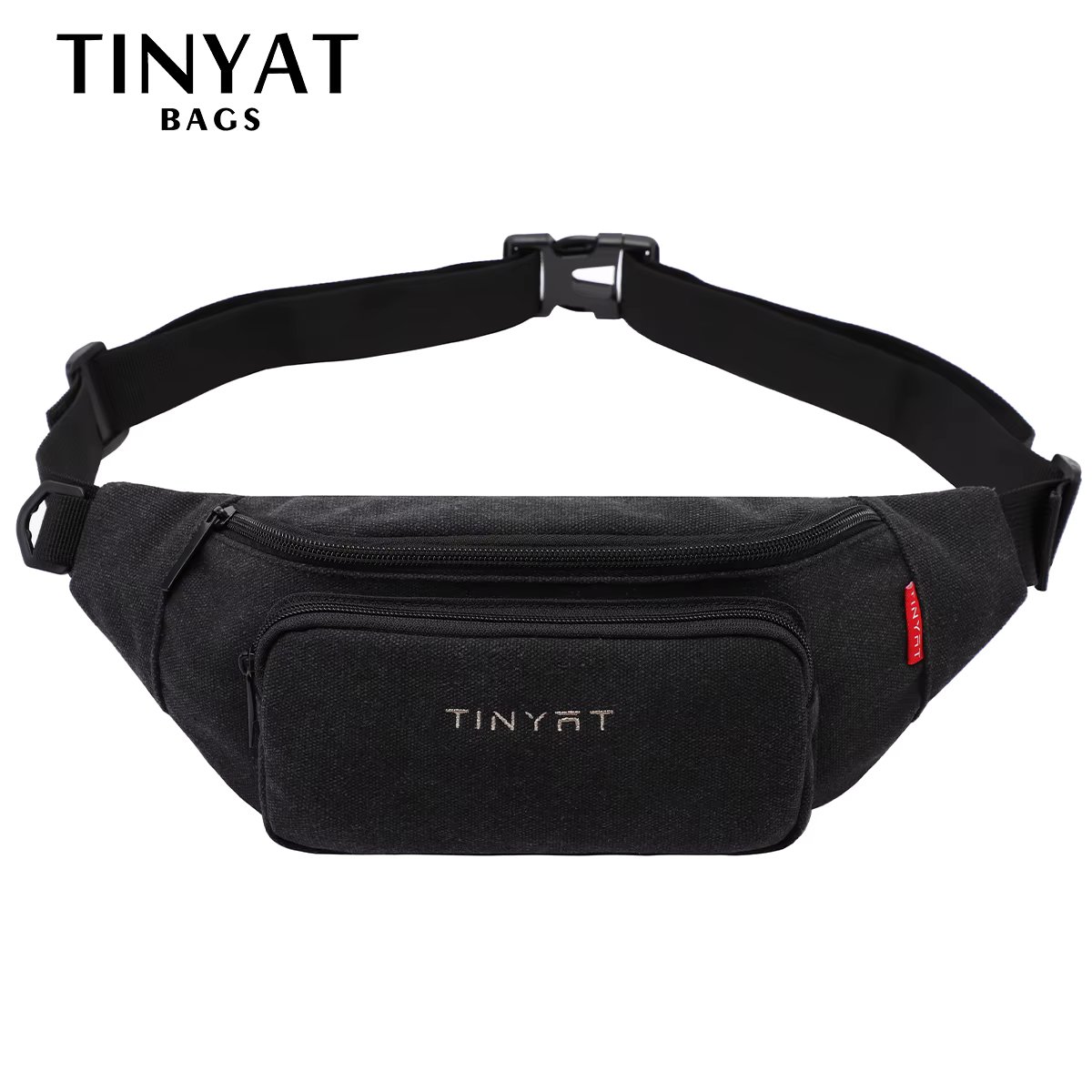 TINYAT Men's Waist Pack Bag Casual Man Canvas Shoulder Fanny Packs Women Belt Bag Pouch For Money Phone Banana Bum Hip Bag