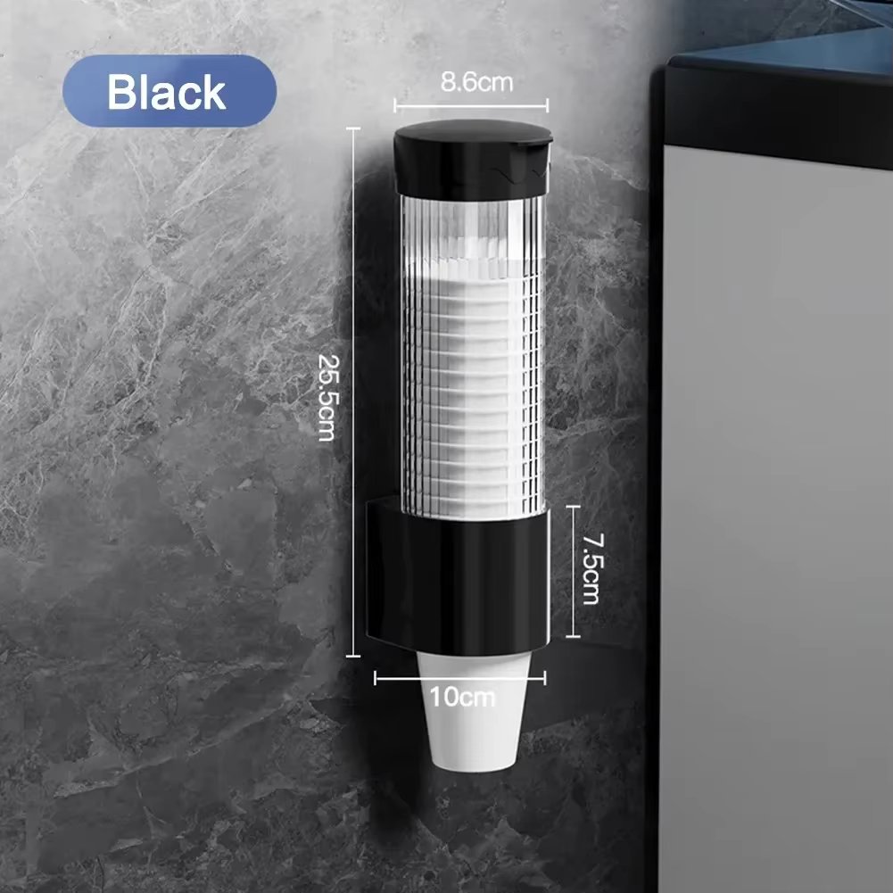 1x Dispenser Plastic Cup Holder For Water Dispenser Wall Mounted Automatic Cup Storage Rack Cups Container Disposable Paper Cups