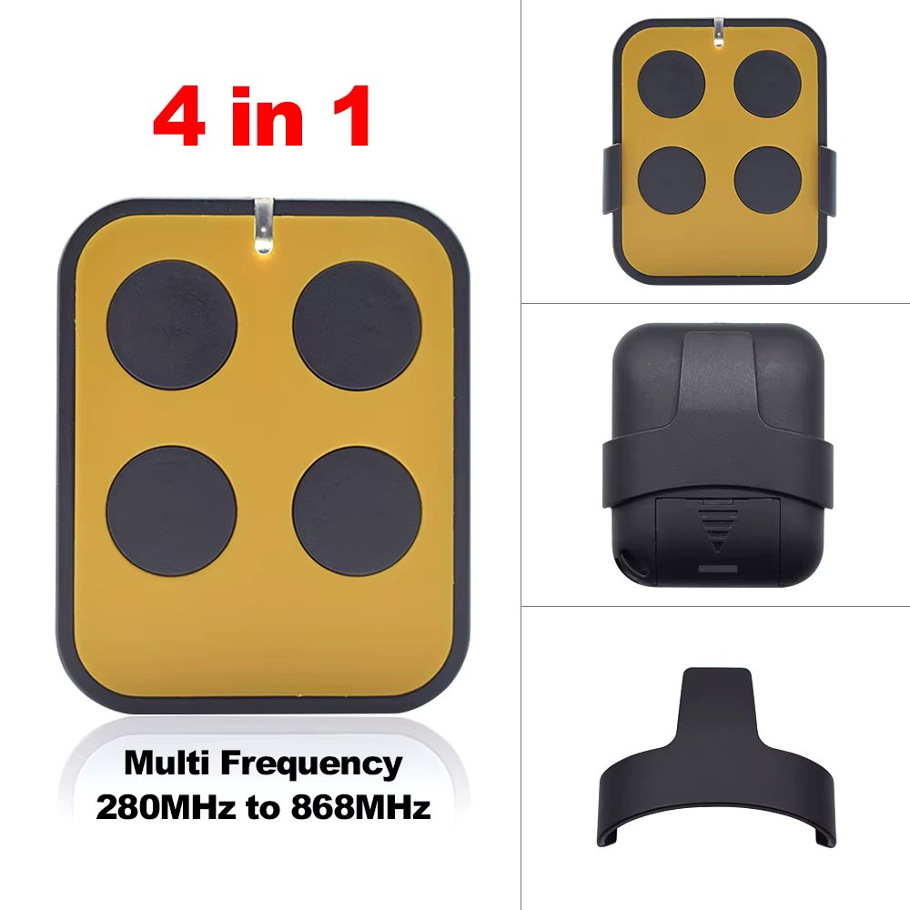 Gate Remote Control Duplicator 280-868MHz MultiFrequency Garage Door Opener 4 In 1 Keyfob Transmitter 433.92MHz Rolling Code