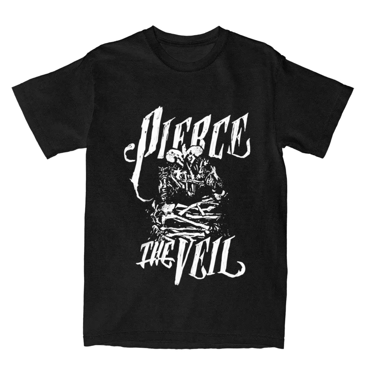 Rock Band Pierce The Veil T Shirts Hip Hop Leisure Amusing Streetwear Cotton Short Sleeve Vintage Harajuku Men Women Unisex Tops