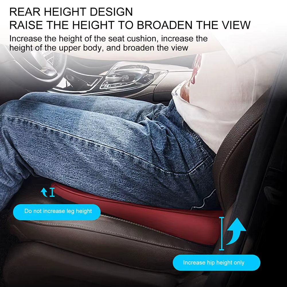 Car Booster Seat Cushion Heightening Height Boost Mat Improve Driving Vision Ergonomic Design Fatigue Relief Pad Auto Interior