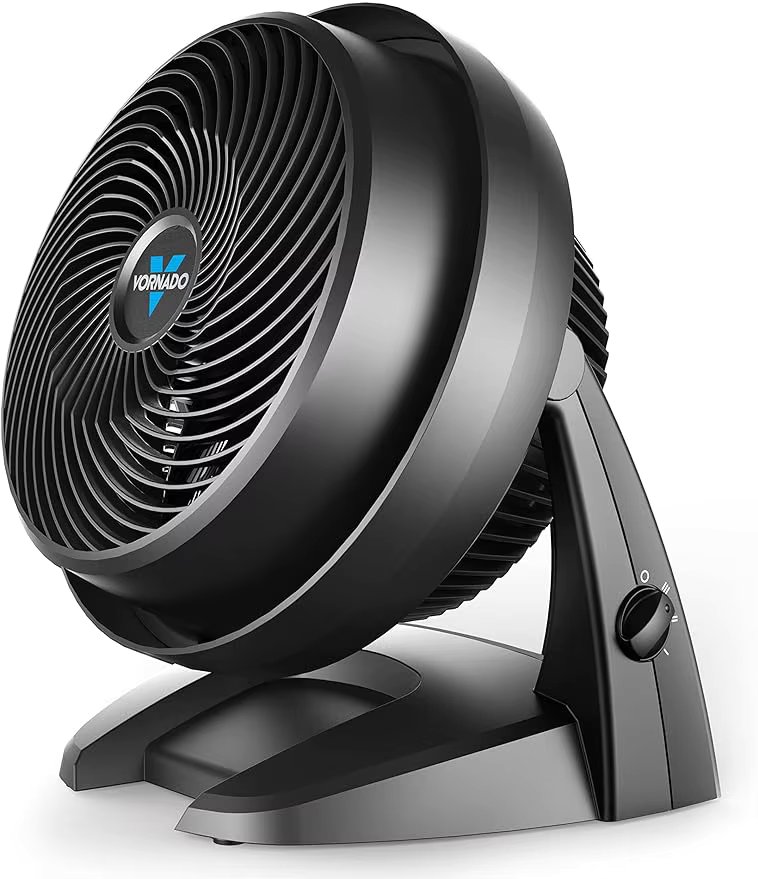 630 Mid-Size Whole Room Air Circulator Fan for Home, 3 Speeds, Adjustable Tilt, Removable Grill, 9 Inch, Moves Air 70 Feet,