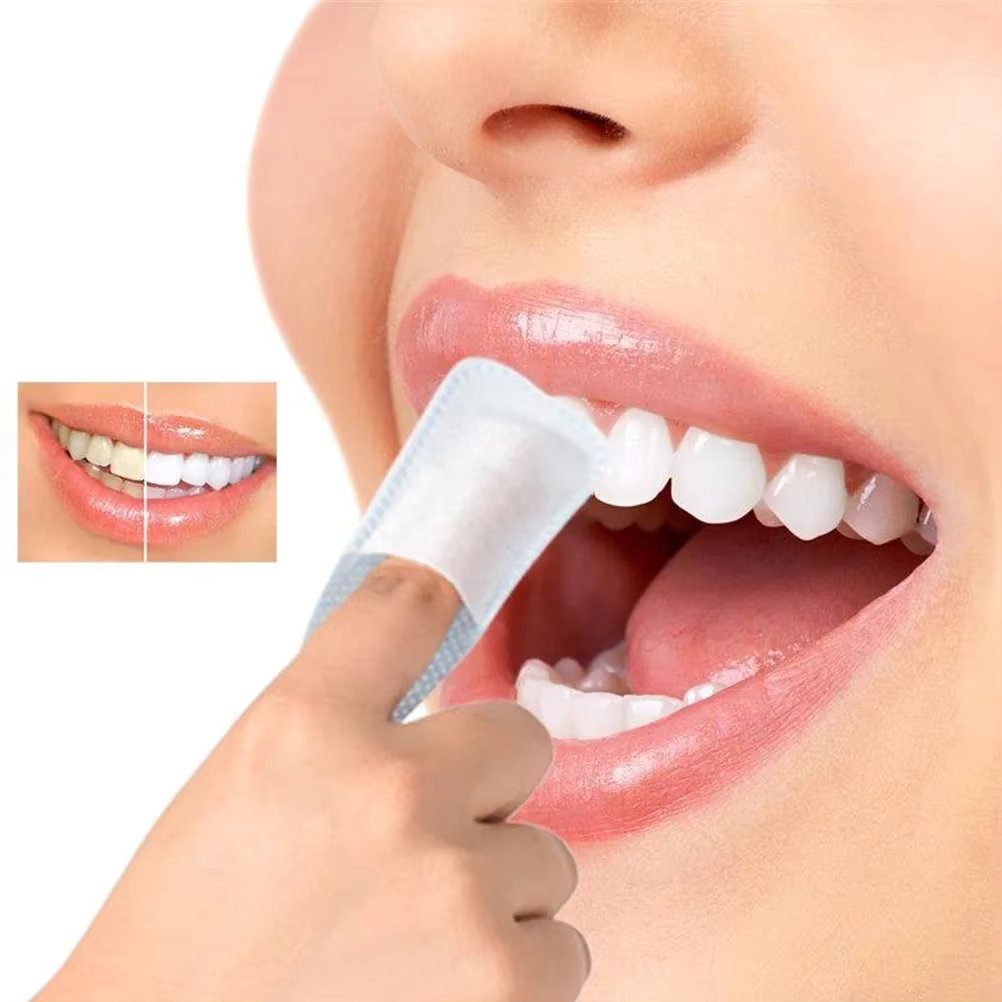 100pcs Deep Cleaning Teeth Wipes Mint Flavor Sugar Free Oral Brush Up Finger Wipe Tooth Cleaning Aid Dental Hygiene Care Tool