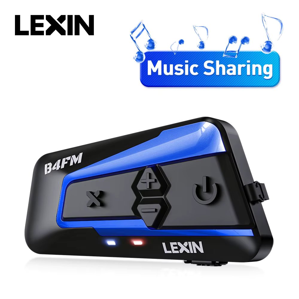 Lexin B4FM- X Bluetooth Motorcycle Intercom Helmet Headsets Waterproof Intercomunicadores de Casco Moto FMRadio&850mAh Battery