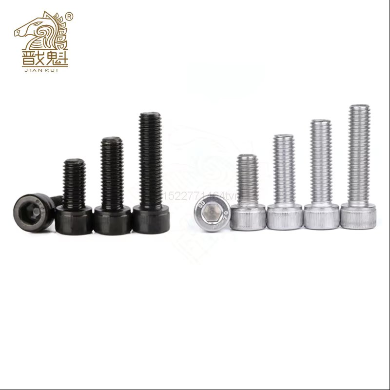 50pc M1.4 M1.6 M2 M2.5 M3 304 A2 Stainless Steel Black grade 12.9 DIN912 Hexagon Hex Socket Head Cap Allen Bolt Screw L=2-30mm