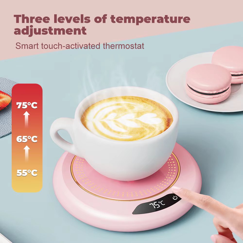 USB Cup Warmer Heating Cup Mat Portable Coffee Mug Heating Coaster Smart Digital Display Thermostatic Timing Heater For Milk Tea