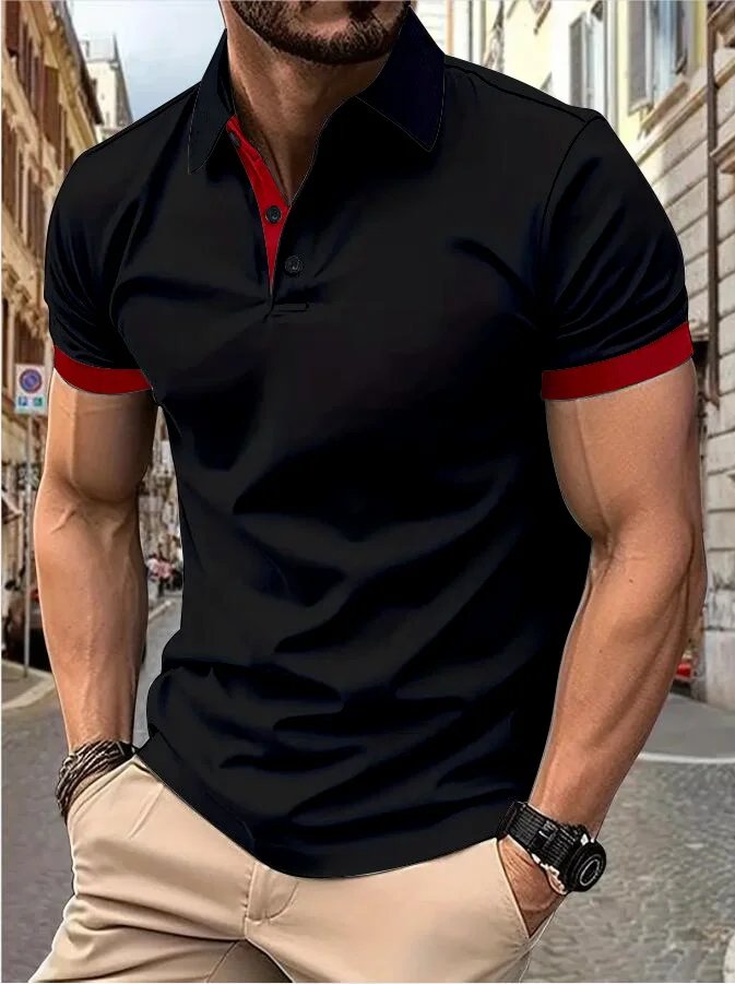 Black with red