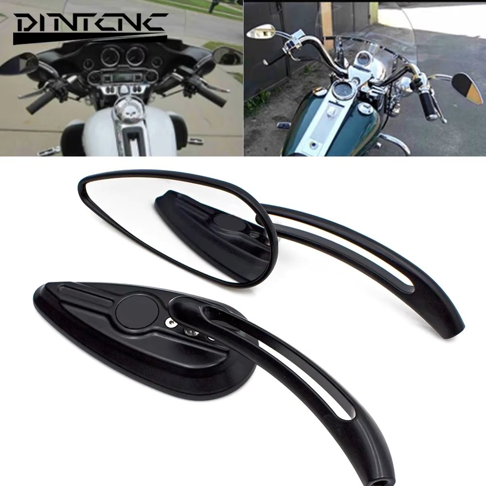 Universal for M8 M10 for Harley Street Glide Special Sportster 1200 883 Black Electroplated Motorcycle Rearview Mirror Parts