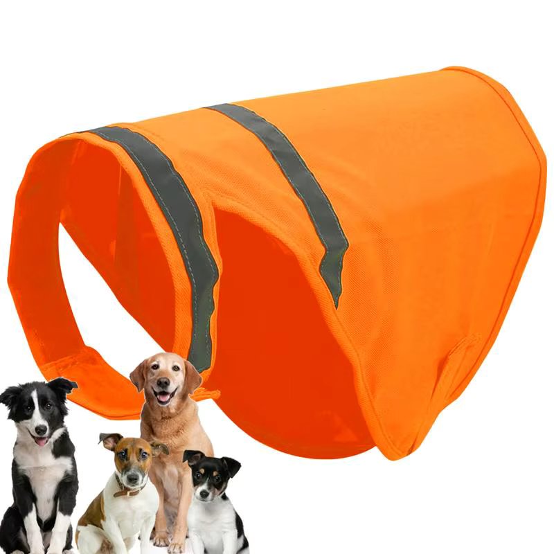 Reflective Dog Vest Breathable Dog Visibility Vest Dog Orange Vest Adjustable Fluorescent Comfortable Pet Supplies For Hunting