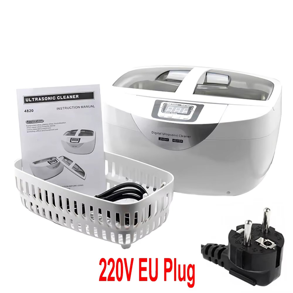 SKYMEN Digital Ultrasonic Cleaner Bath 2500ML for Home Kitchen Wash Fruits Glasses Denture Tableware Jewelry Watch 220V EU Plug