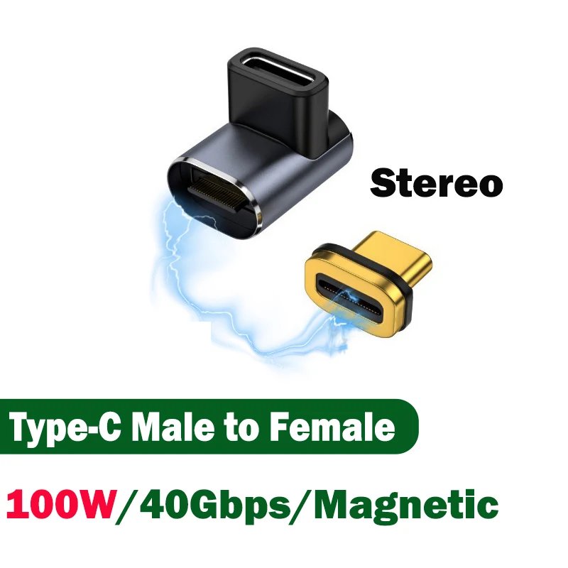 USB4.0 Thunderbolt 3 Magnetic Adapter USB C To Type C 40Gbps 140W 100W Fast Charging Magnet Converter Cable 8K USB Adapter
