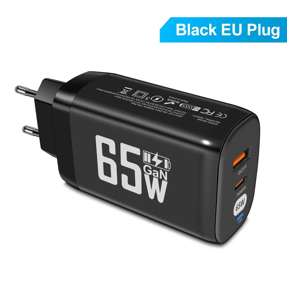 Black EU Plug