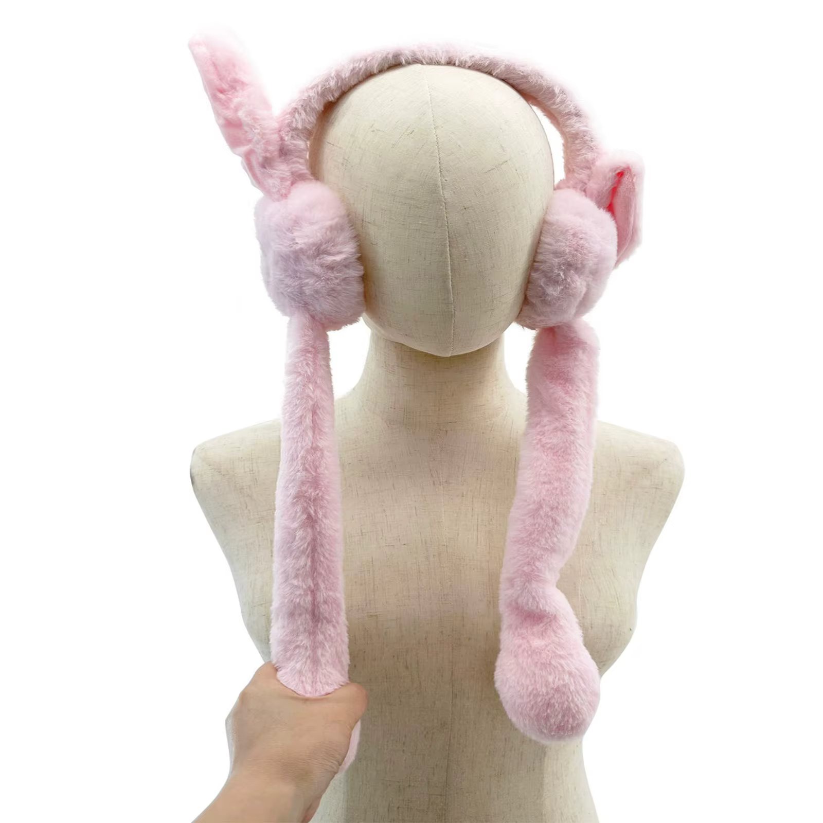 Winter Ear Muffs,Women Girls Cute Rabbit Earmuffs Winter Warm Ear,Warm and Fluffy Ear Muffs,Ear Moving Bunny Earmuffs