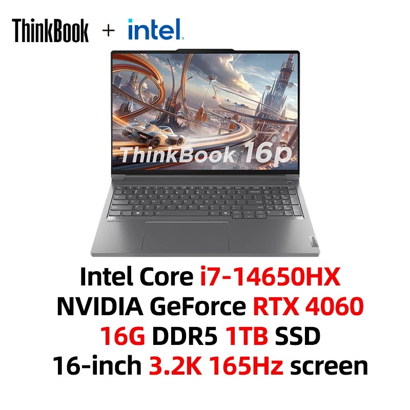 Lenovo Thinkbook 16p 2024 Laptop i9-14900HX/ i7-14650HX GeForce RTX 4060 16G/32G DDR5 1T SSD 3.2K 165Hz Screen 16-inch Gaming Pc