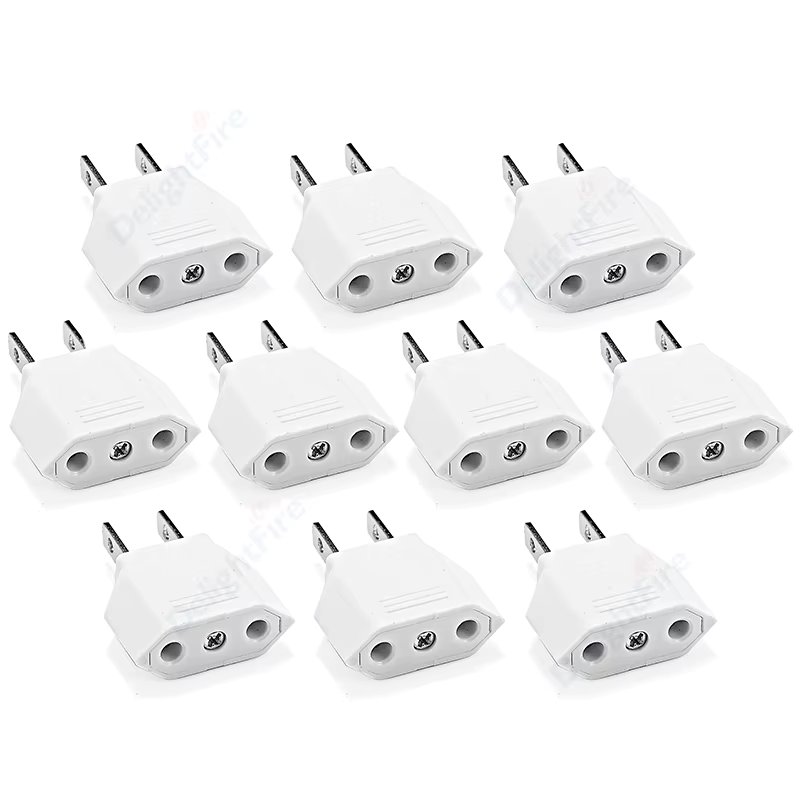 1/5/10pcs US To EU American Travel Adapter 2 pin 4.0mm European EU To US plug Power adapter Converter Electrical Socket Outlet