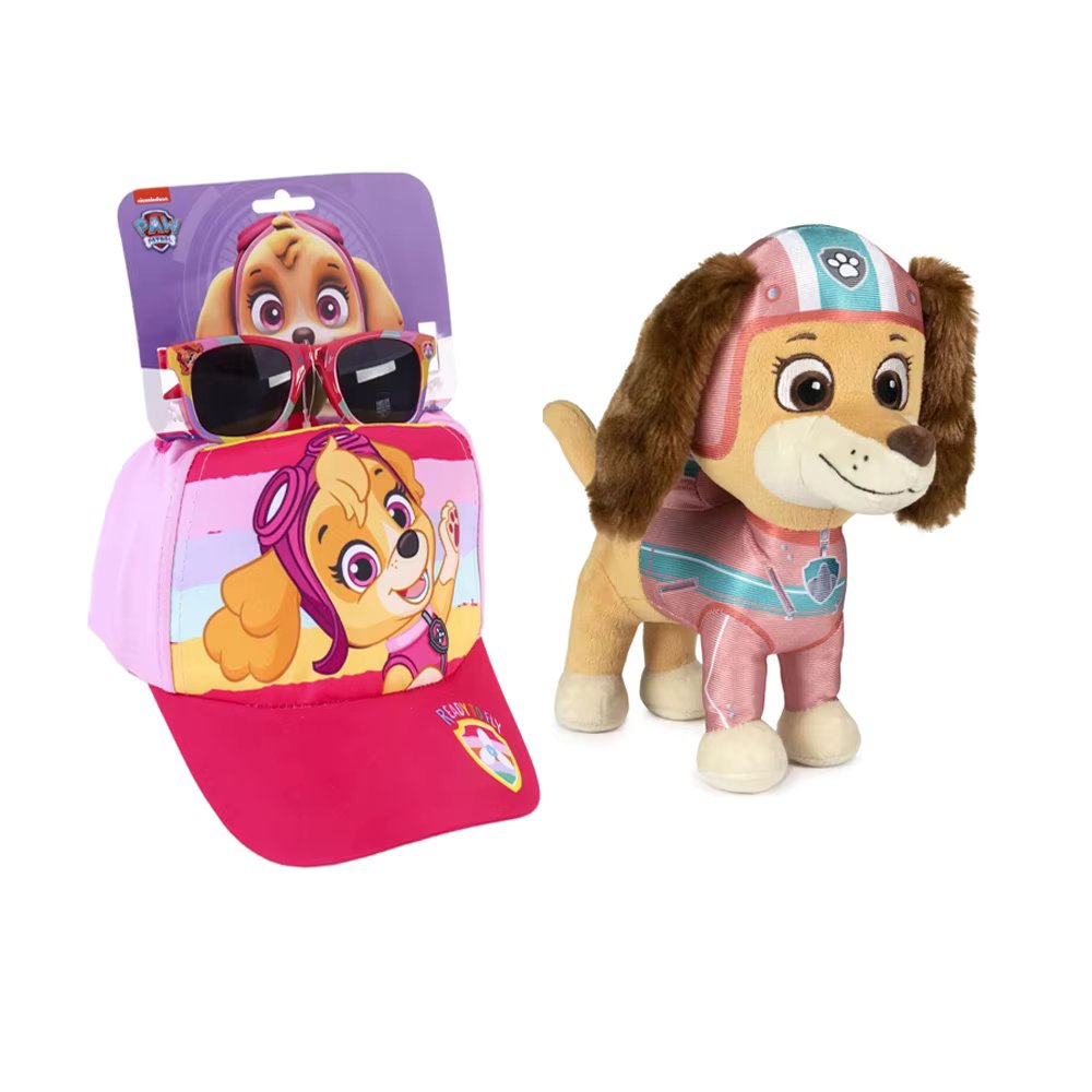 Gift SET SKEY PAW PATROL cap + glasses + Plush Toy 20CM