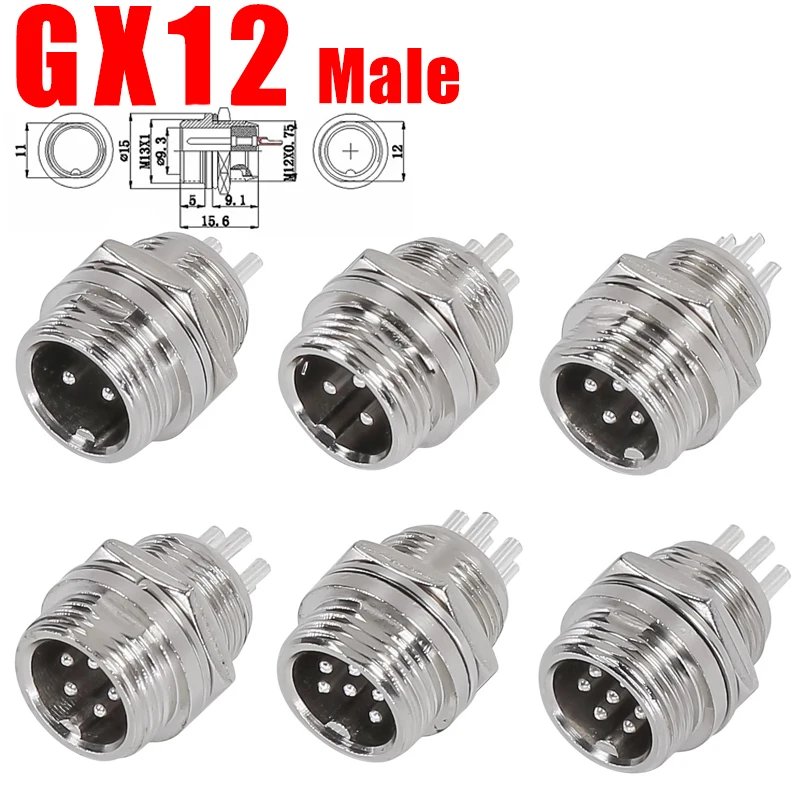 GX12 Nut Male