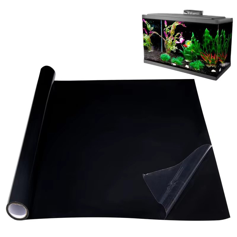 Fish Tank Background Static Cling Black Fish Tank Backdrop Aquarium Poster Aquarium Backdrop Aquarium Wallpaper Decorations