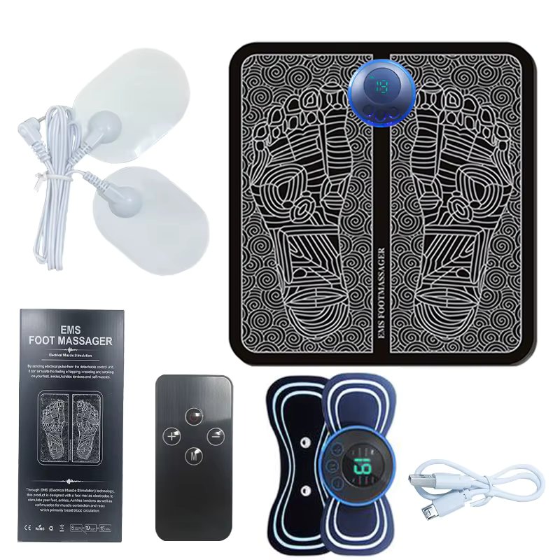 USB Remote EMS Pulse Sole Massager Foot Pad Electric Charging MiniJ Intelligent Massage Instrument Physical Therapy Motor