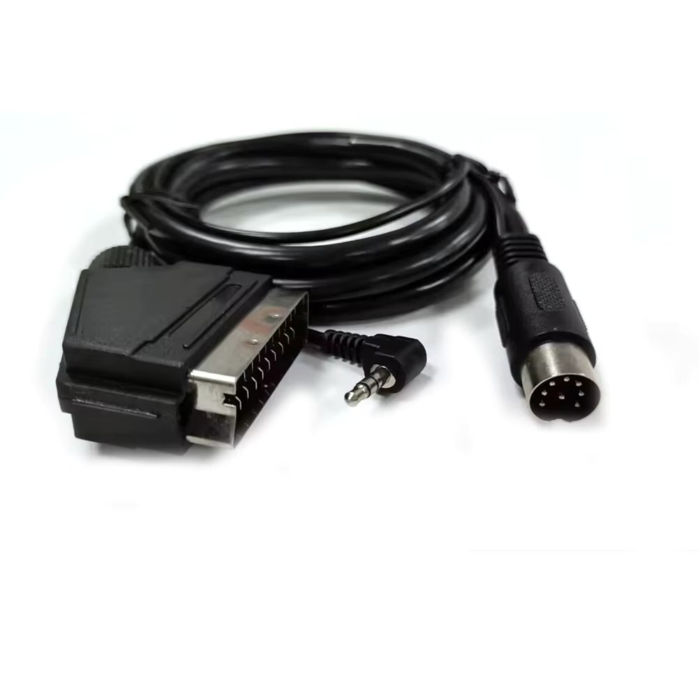 Nickel plated for SEGA Genesis 1 for NEO GEO 3.5mm plug scart rgb av cable 1.8 meters